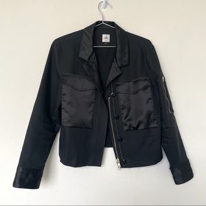 CAbi Black Zipper Jacket, M